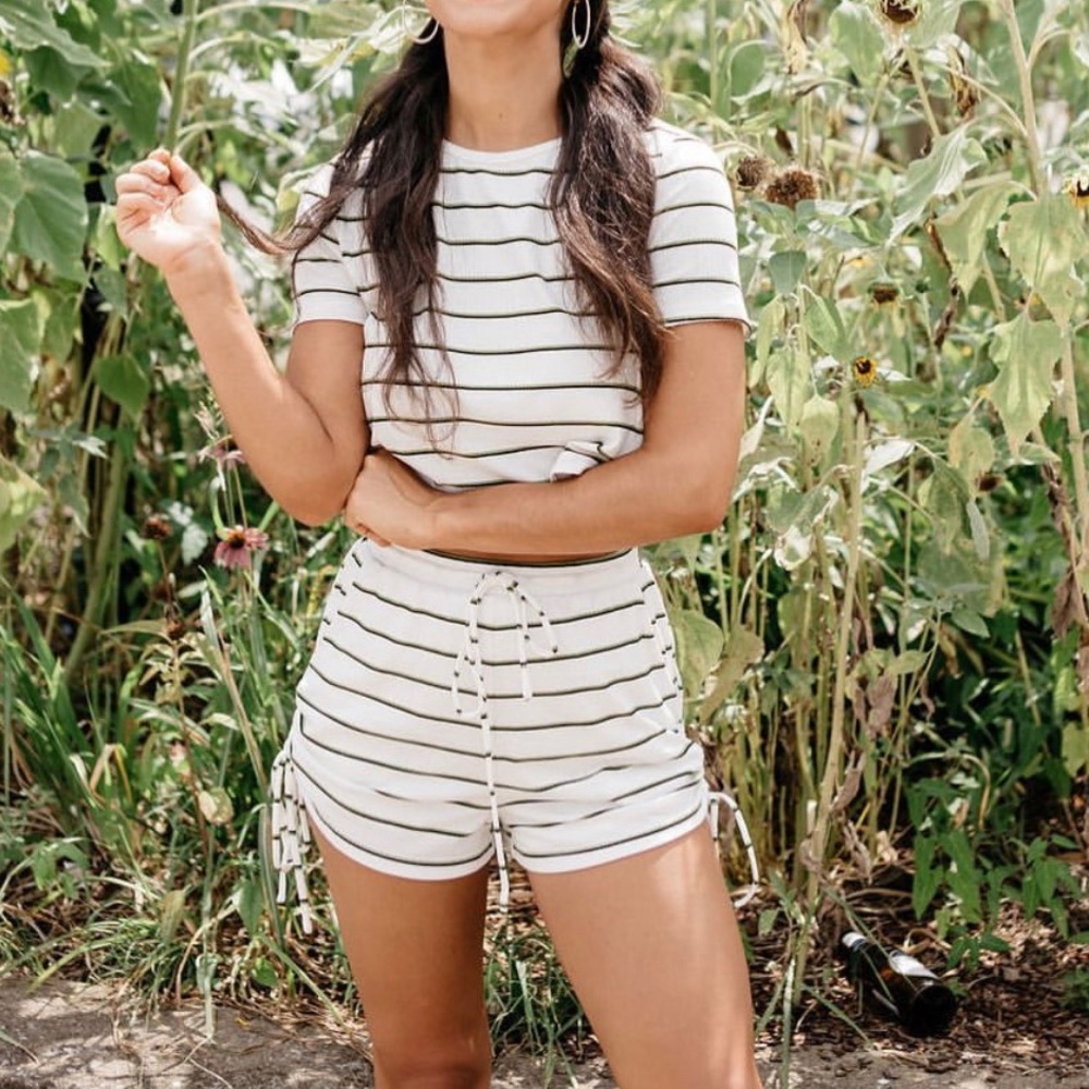 Kittenish Georgia Ribbed Cropped Set